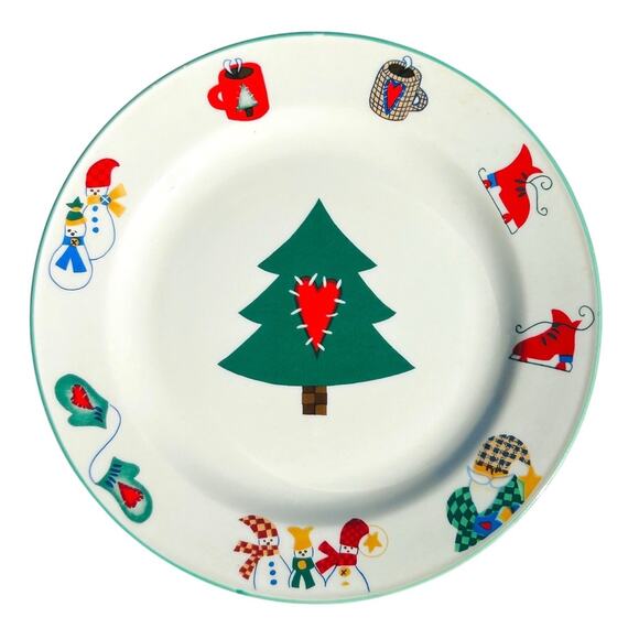 4 Vintage Salad Plates Welcome Winter Christmas Holiday Table By Ro Gregg - Picture 8 of 10